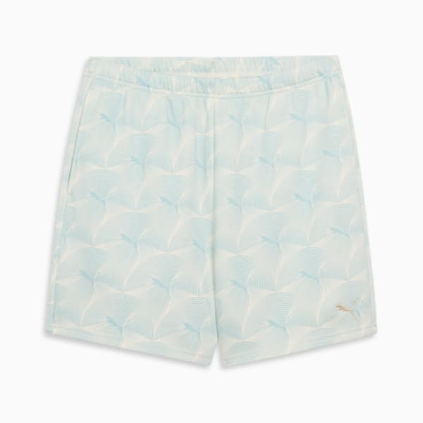 ESSENTIALS GRAPHIC Women's High-Rise 5" Shorts, Modern Mint-AOP, extralarge